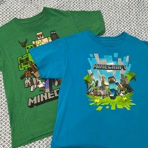 Boys Minecraft t-shirt bundle size L (10/12)